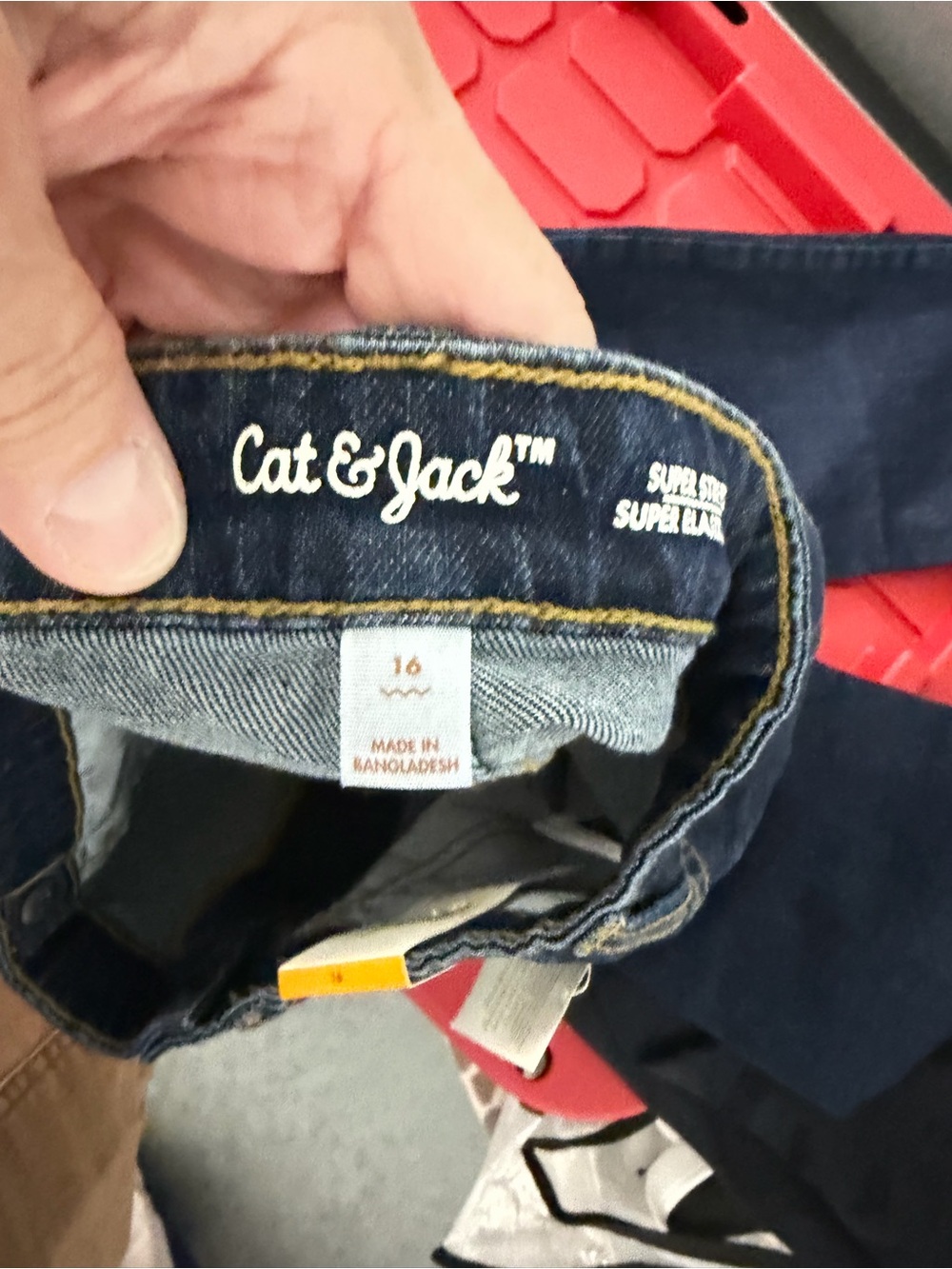 Cat & Jack boys denim Jeans size 16 slim nwt